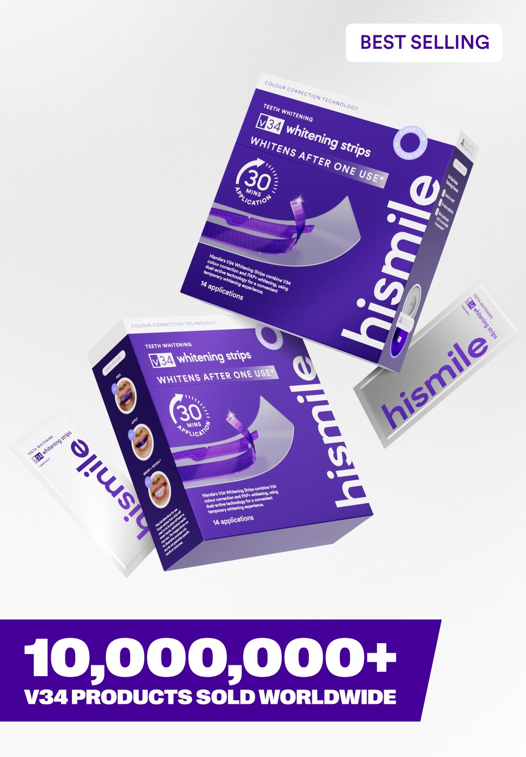 V34 Whitening Strips - Value 2 Pack